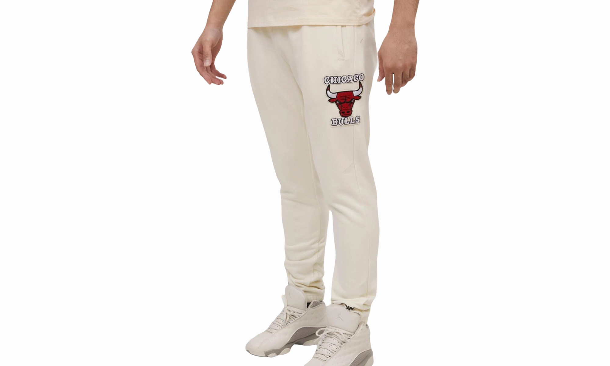 Chicago Bulls Retro Classic Eggshell Sweatpants "RED"