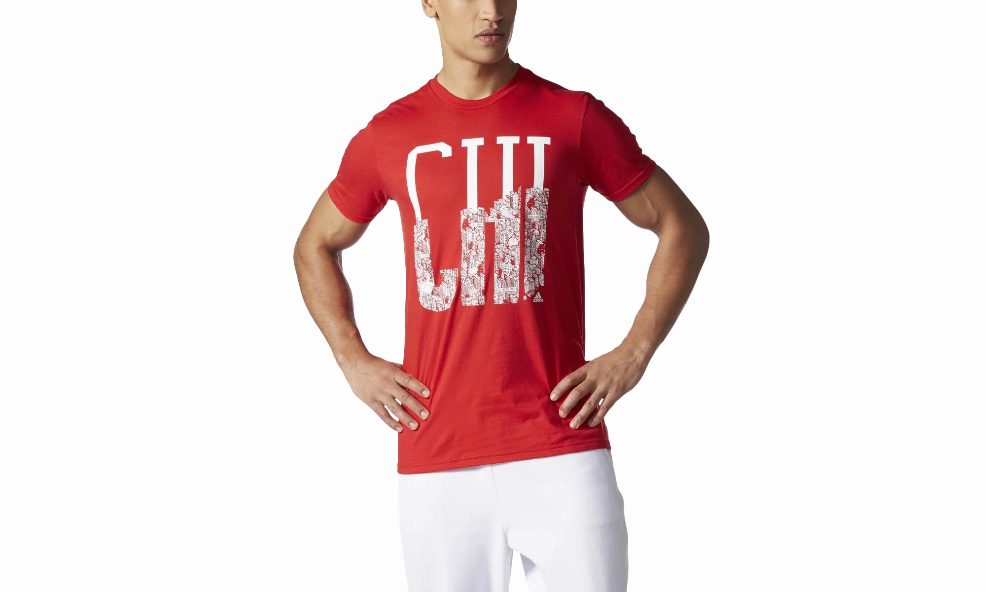 MoistureControl Fabric UVProtective Coating Chicago Training T-Shirt "Scarlet / White"