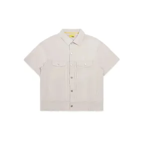 Canvas Short Sleeve Trucker Jacket Compact Fit Look