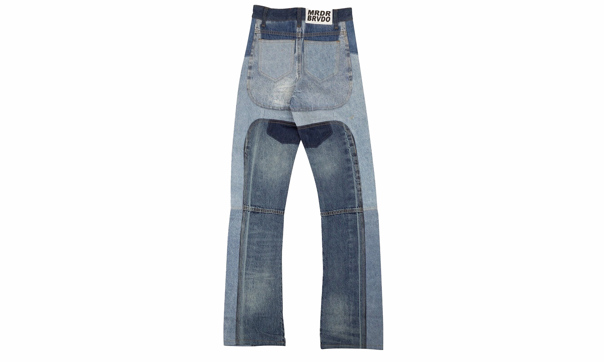 Indigo Upcycled Patchwork Denim Jeans "Blue" Odor Control Coating