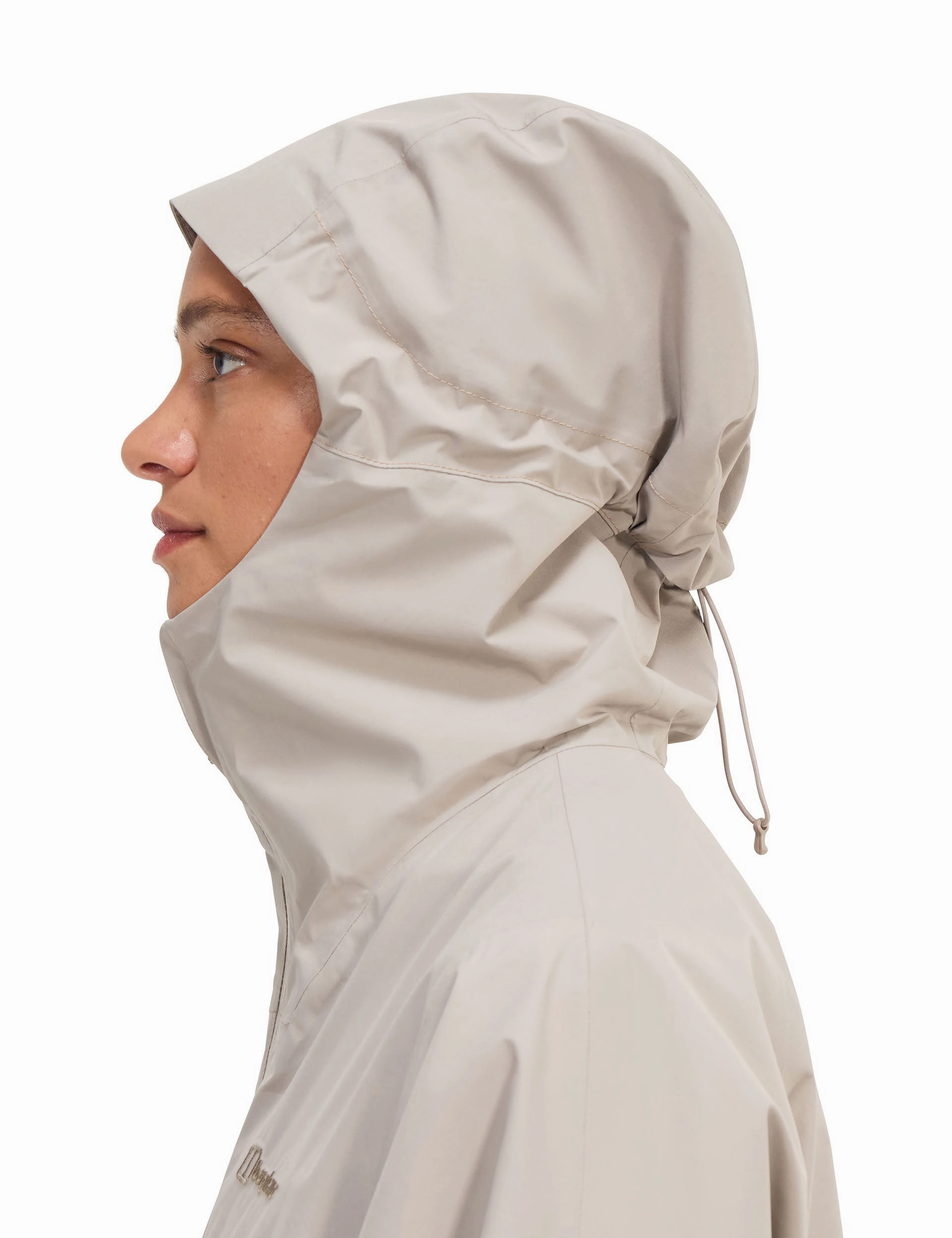 Foldable Collar Everyday Look Ashberry Gore-Tex Waterproof Jacket - Taupe