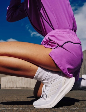 Recycled Elastic Trim semi-formal look Velocity 3" Running Shorts - Wild Berry