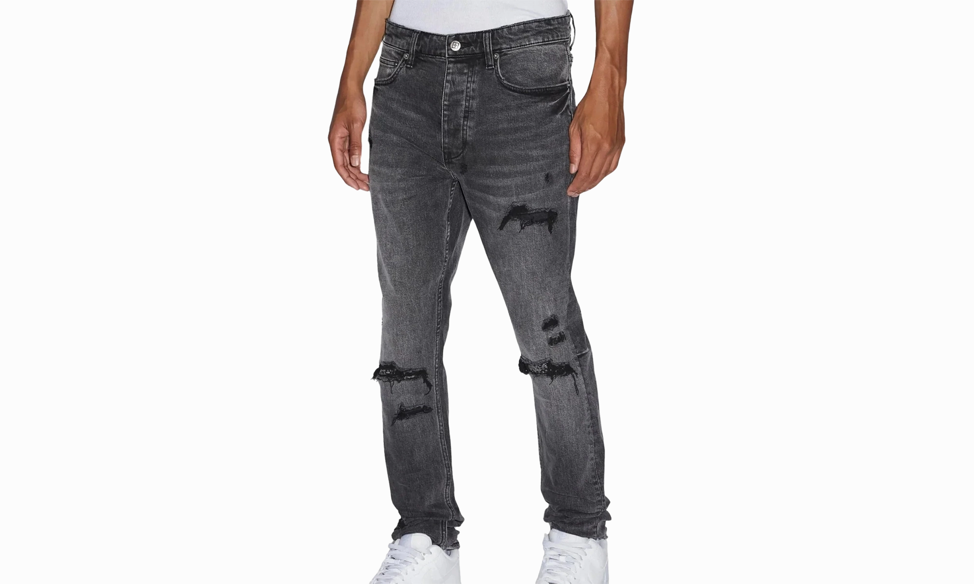 Chitch Classic Jeans Mens Style "Grey" Flexible Knee Panels Utility Look