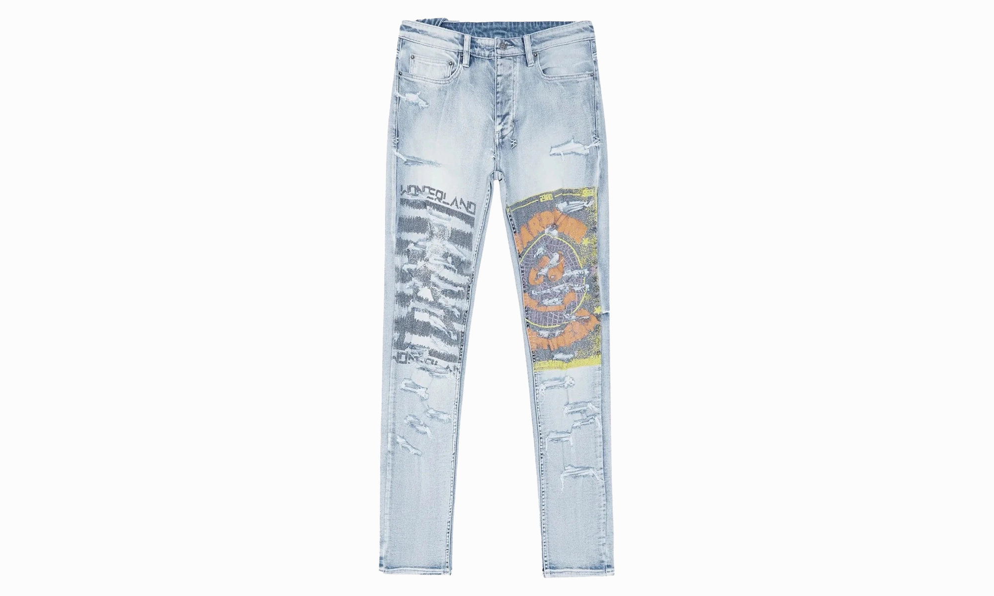 Chitch Hardcore Phase Out Jeans Mens Style "Light Blue" Comfort Stretch Technology