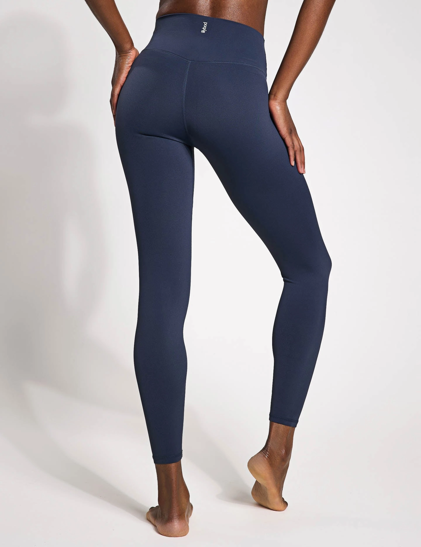 Grid Pattern Chloe Cloud-Core Legging - Navy Blue