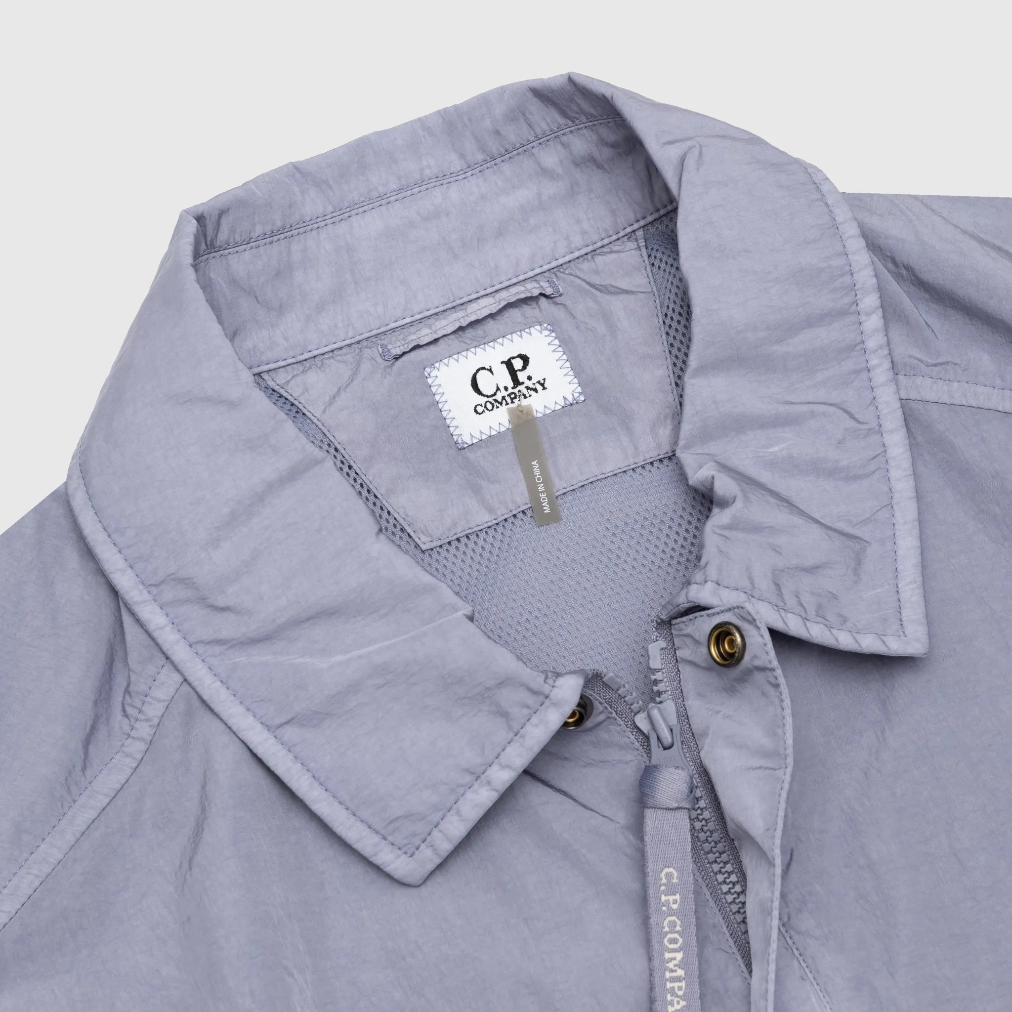 Versatile Clothing Smooth Stitch Pattern CHROME-R FULL ZIP OVERSHIRT