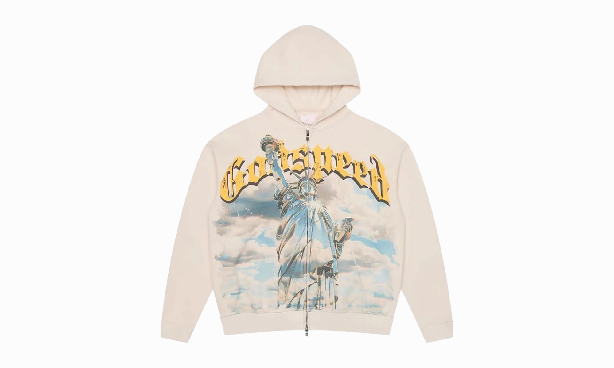 Chrome Liberty Zip Hoodie "Bone"