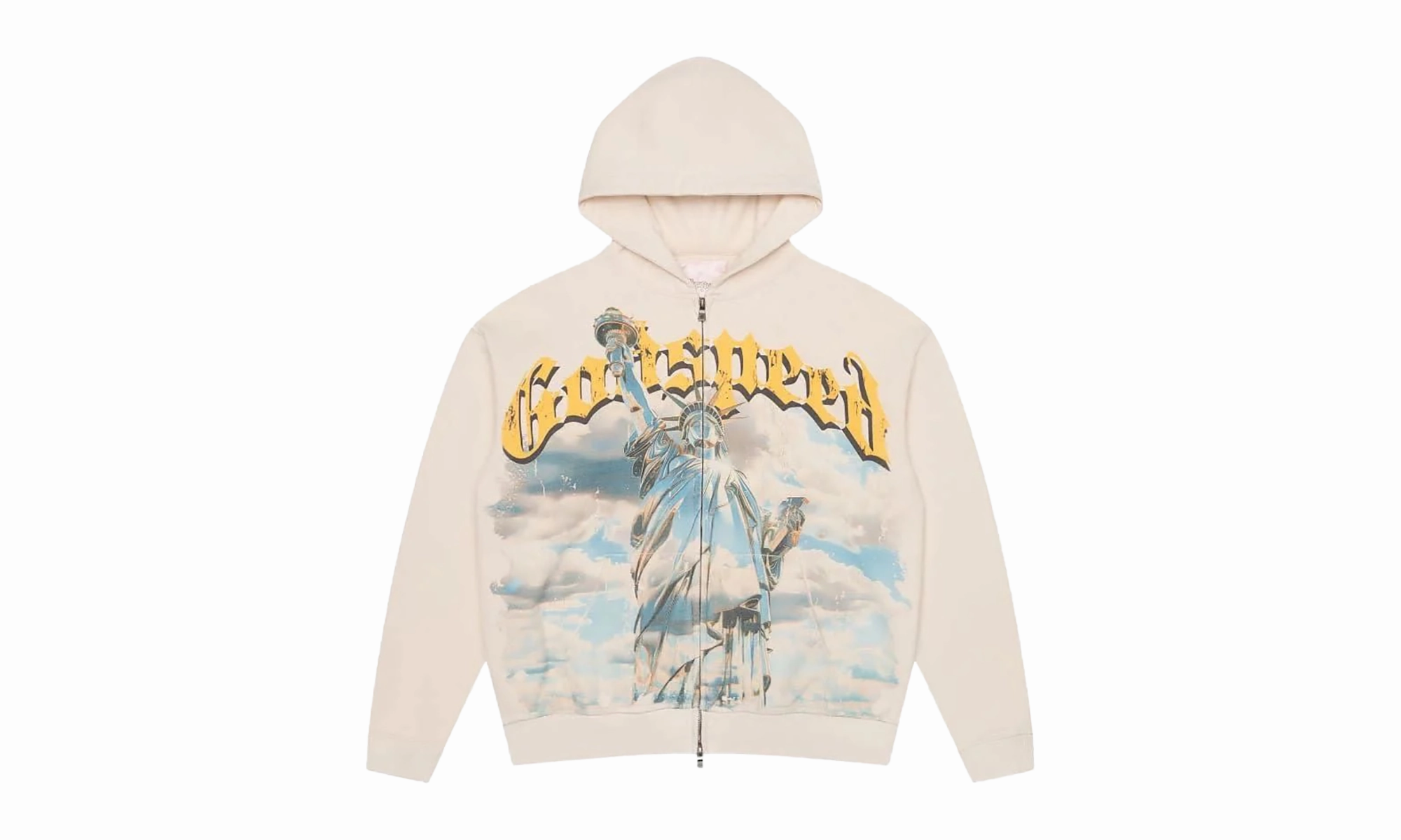 Chrome Liberty Zip Hoodie "Bone"