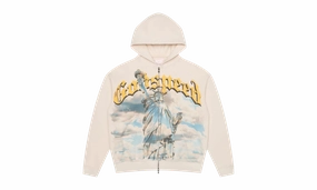 Chrome Liberty Zip Hoodie "Bone"
