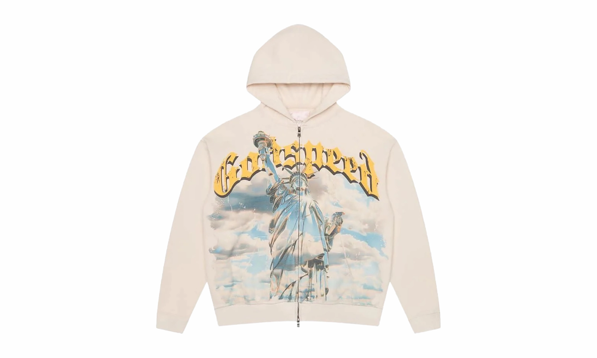 Chrome Liberty Zip Hoodie "Bone"