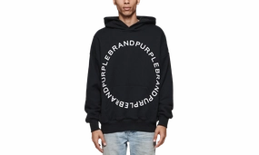 Circle Wordmark Pullover Hoodie 'Black' "Black"