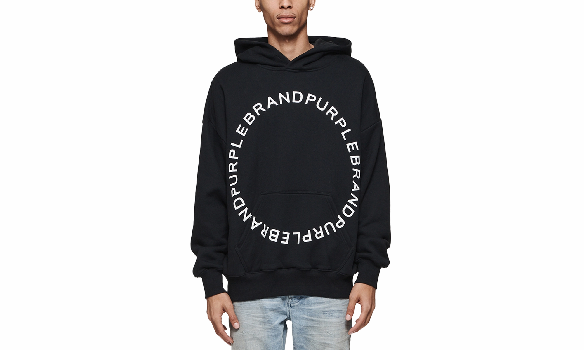 Circle Wordmark Pullover Hoodie 'Black' "Black"