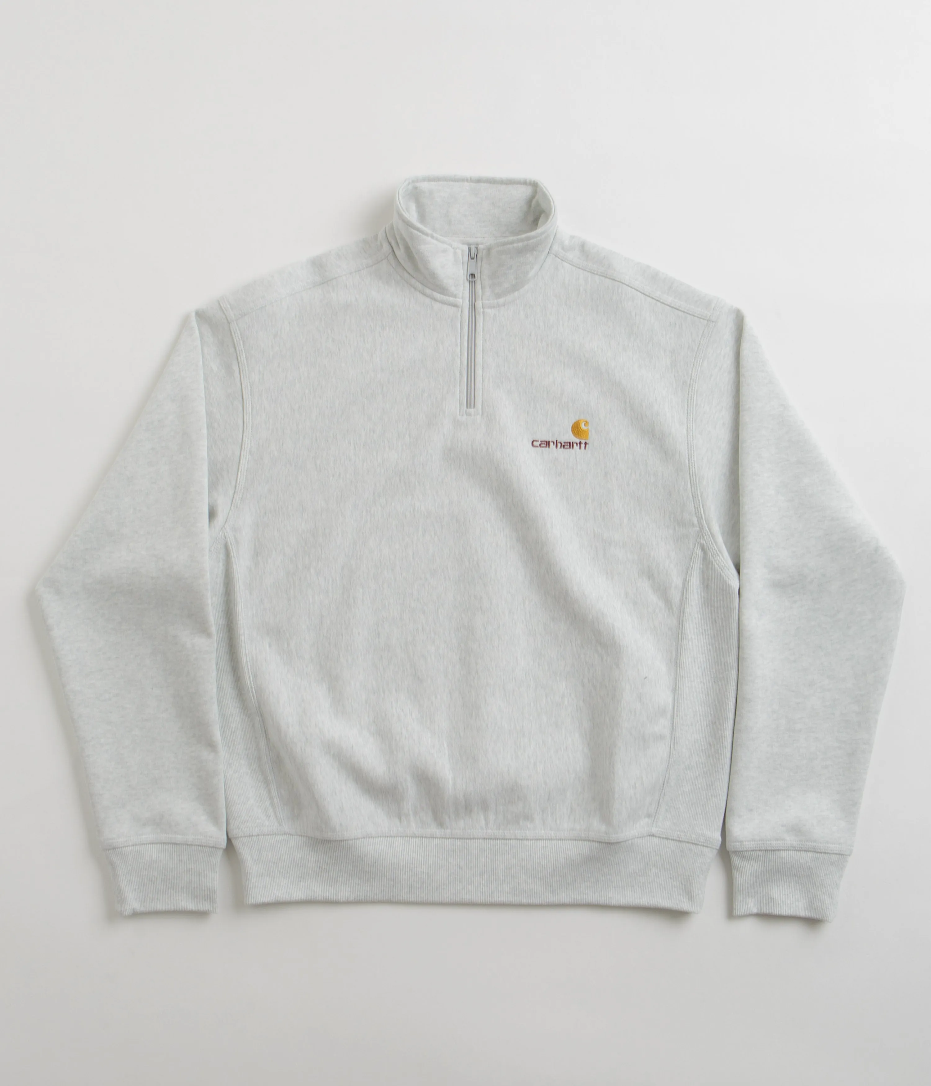 product tribal energy Carhartt Half Zip American Script Sweatshirt - Ash Heather