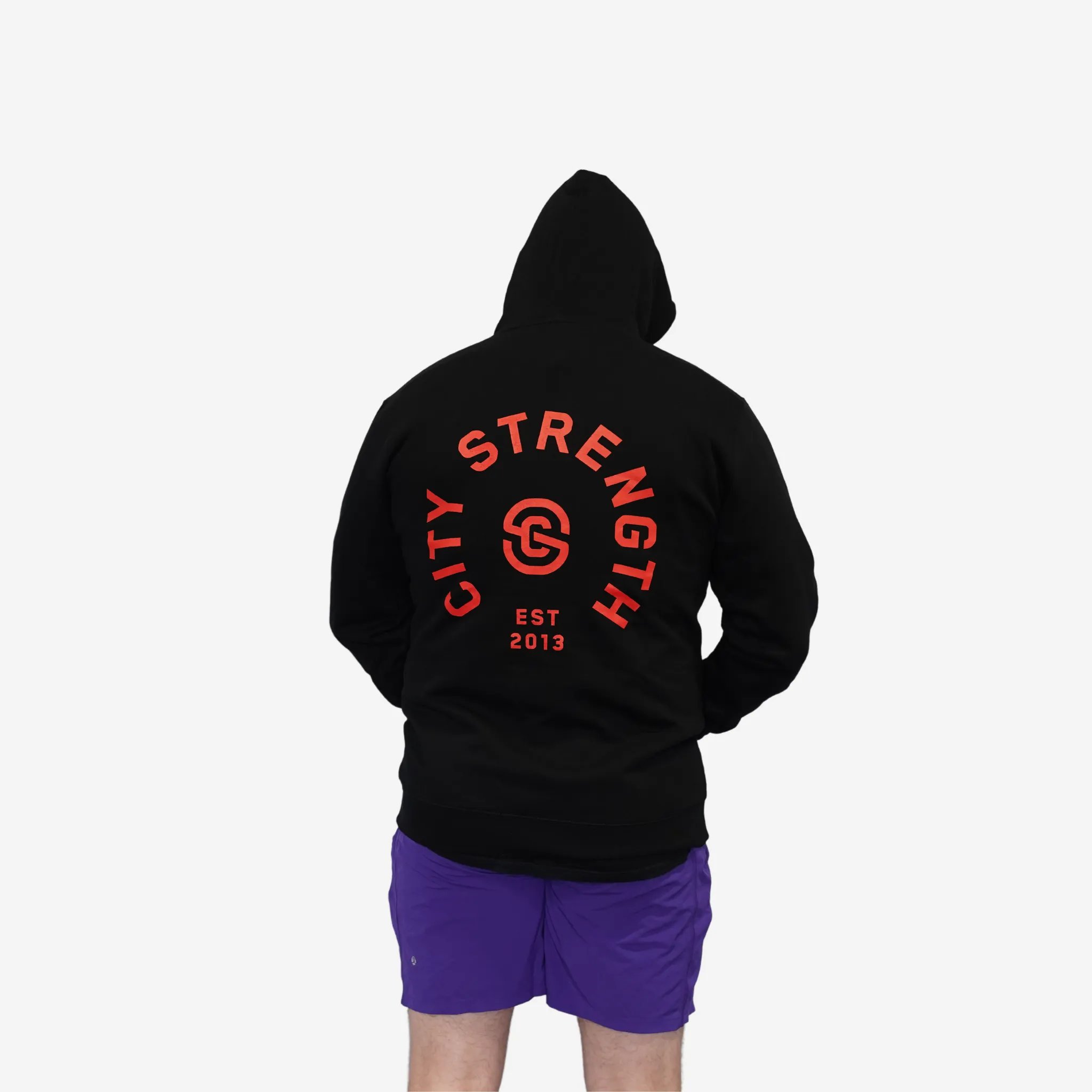 Non Restrictive Fit City Strength Logo Hoodie