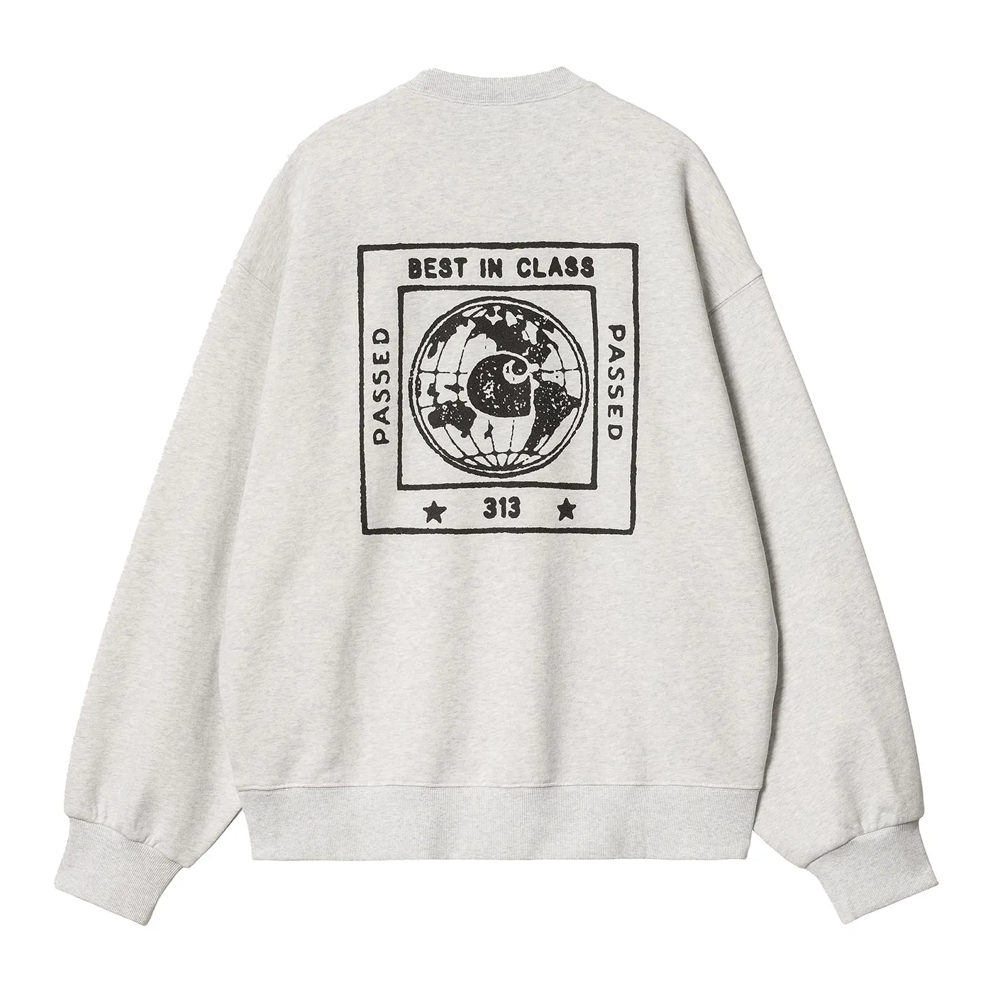 Modern Style Carhartt WIP Stamp Sweatshirt - Ash Heather / Black