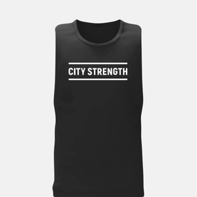 TemperatureRegulating Fabric City Strength Tank Black