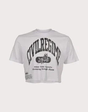 Stream Fit Conscious Core CIVIL CLOTHING Rose Year Crop White Tee