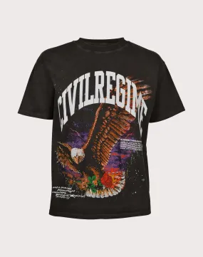 Smooth Yarn CIVIL CLOTHING Take Flight Boxy Black Tee
