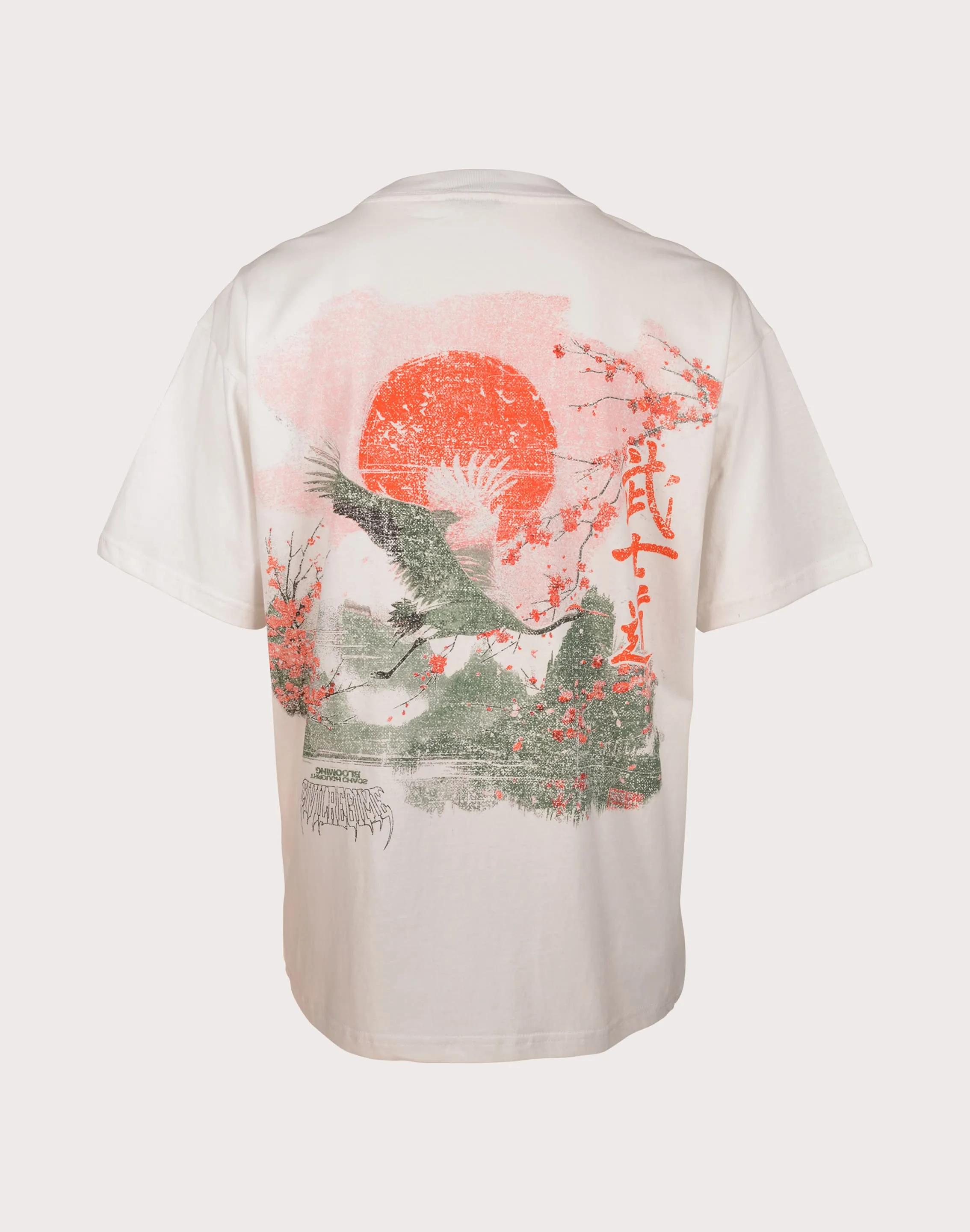 CIVIL CLOTHING Whisp Of Crane White Tee Calm Wave City Beat