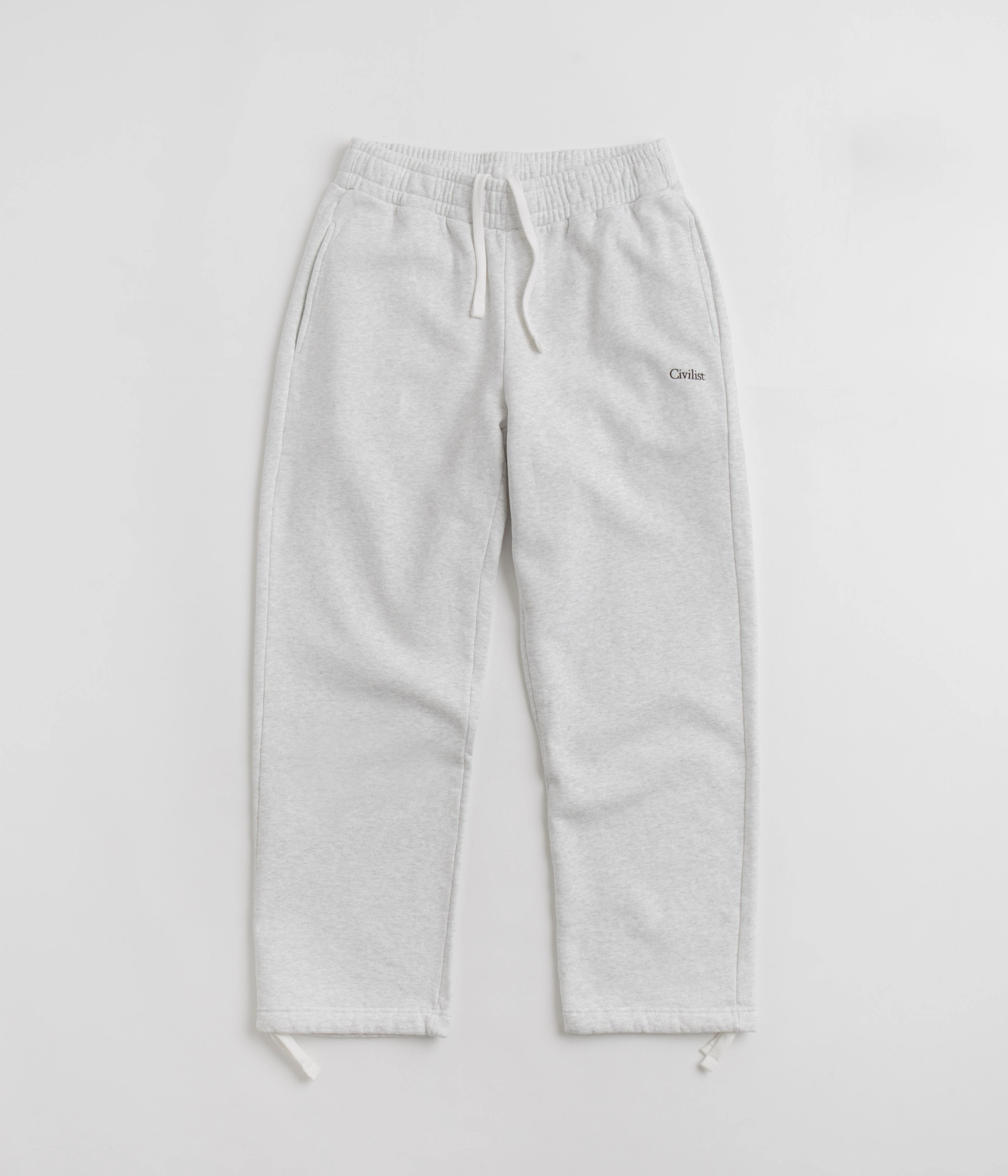 High WaistedFit Flexible Fabric Blend Civilist Leisure Sweatpants - Light Heather Grey