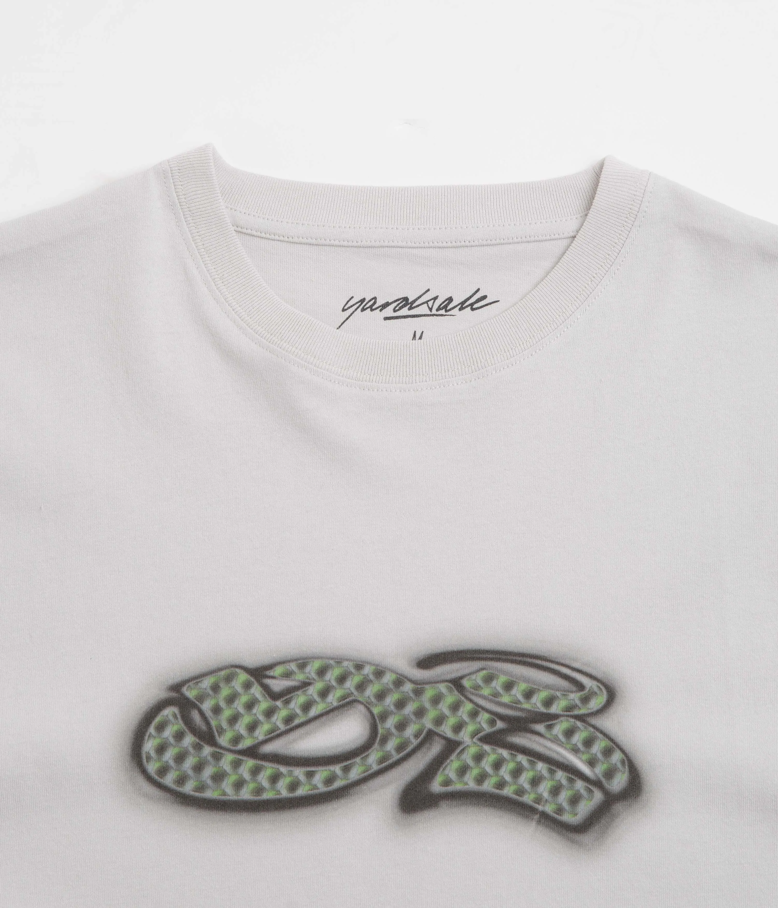 wide hem Checked Yardsale Bug Out T-Shirt - Grey