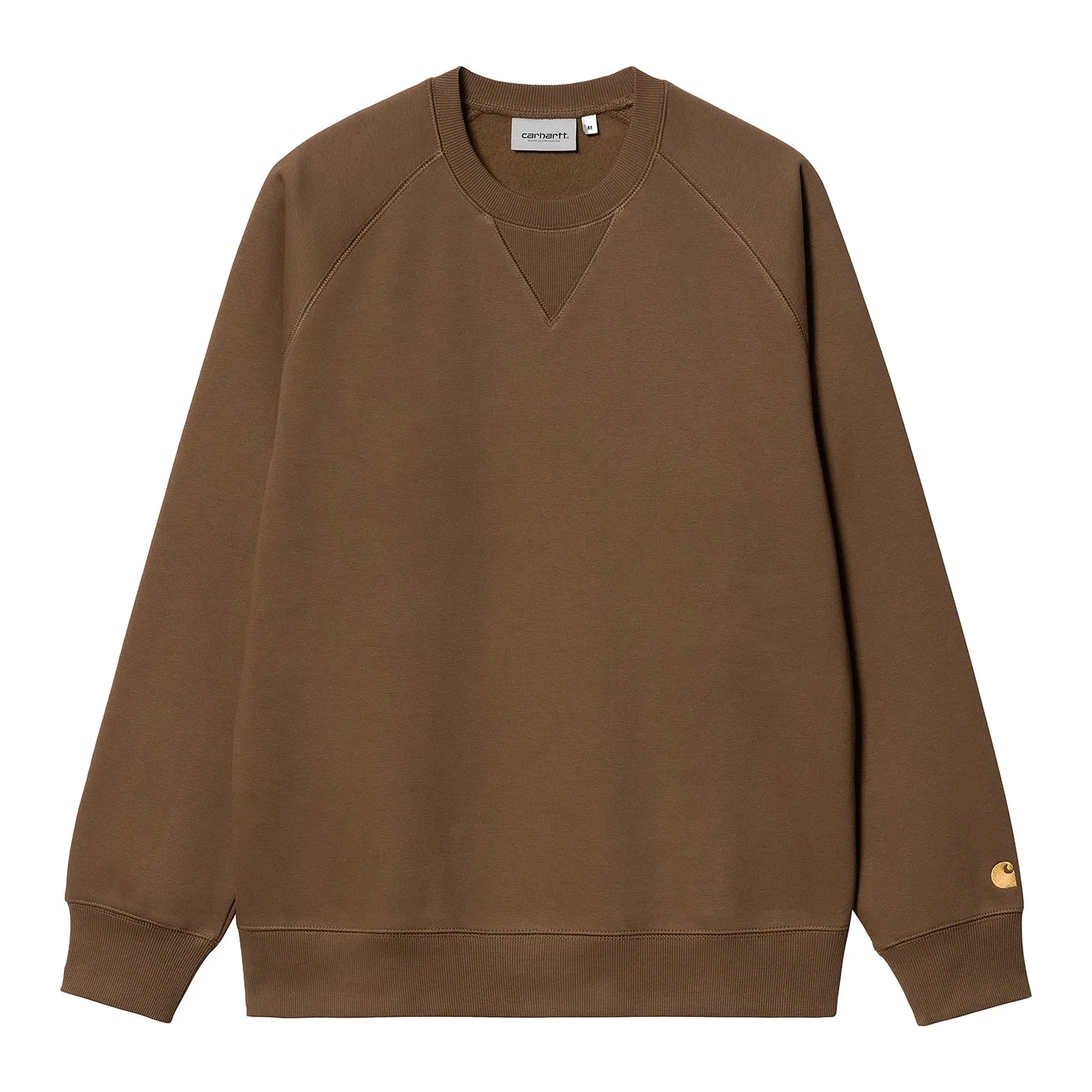 Thermal Lining Carhartt WIP Chase Sweatshirt - Chocolate / Gold