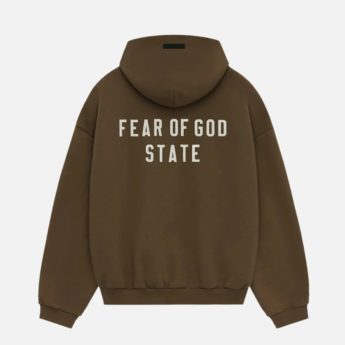 ESSENTIALS HEAVY FLEECE FULLZIP HOODIE - BROWN Lightweight Material
