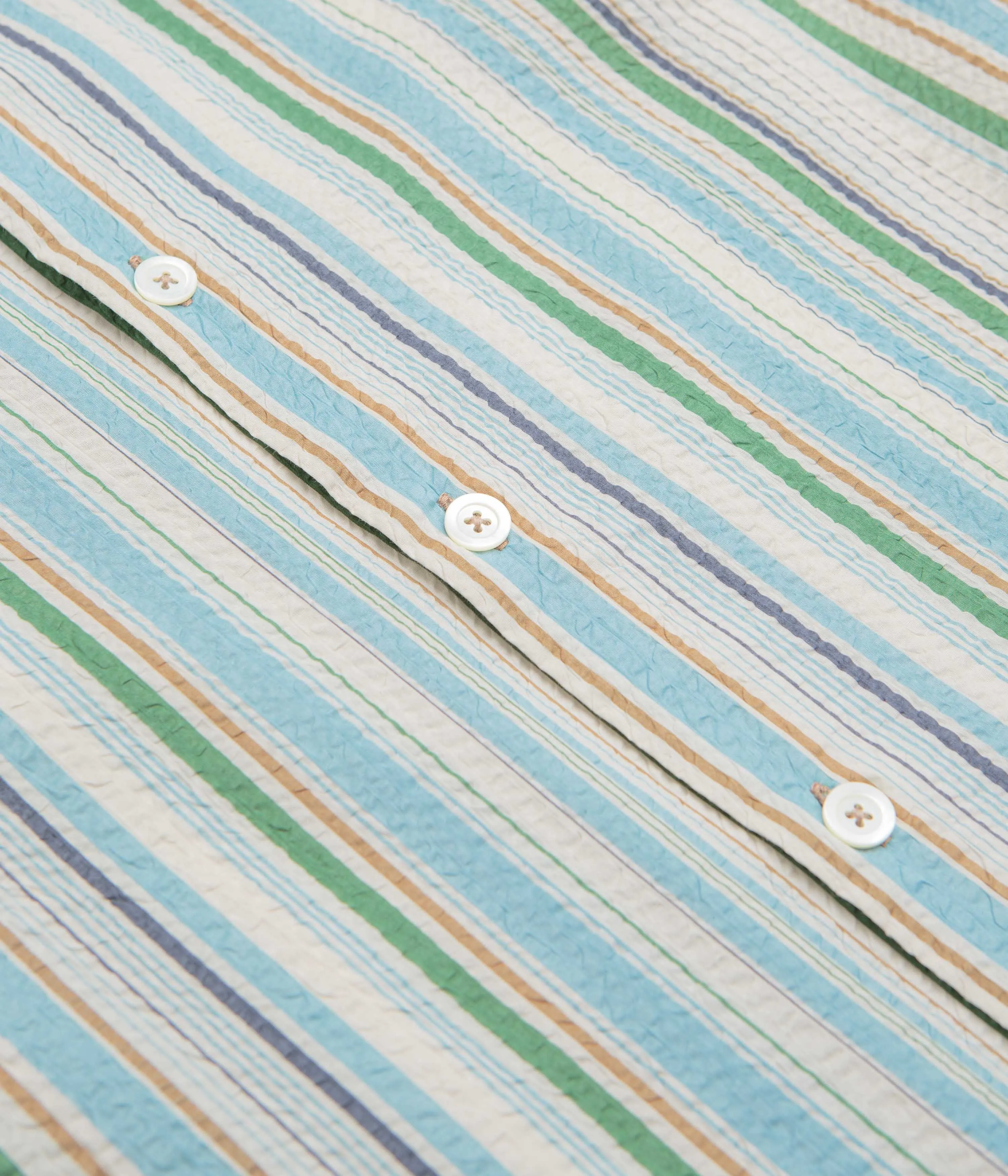 Geometric Design Striped Design Howlin' Cocktail D??Amore Short Sleeve Shirt - Tropical Stripes