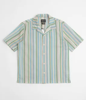 Minimalist fashion Holiday Gift Howlin' Cocktail D??Amore Short Sleeve Shirt - Tropical Stripes