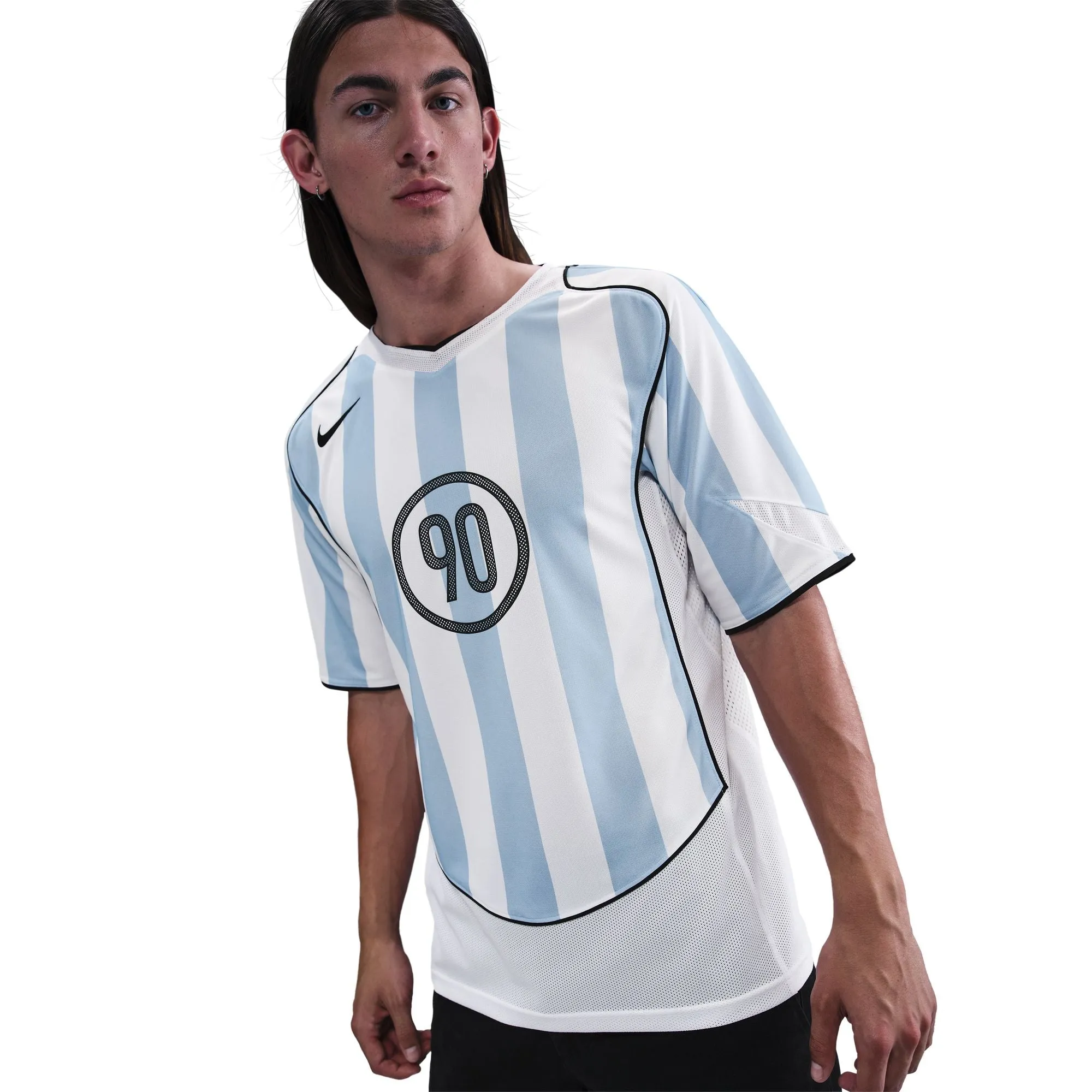 Model Edge Nike Total 90 Soccer Jersey (Psychic Blue/White/Black/Black)
