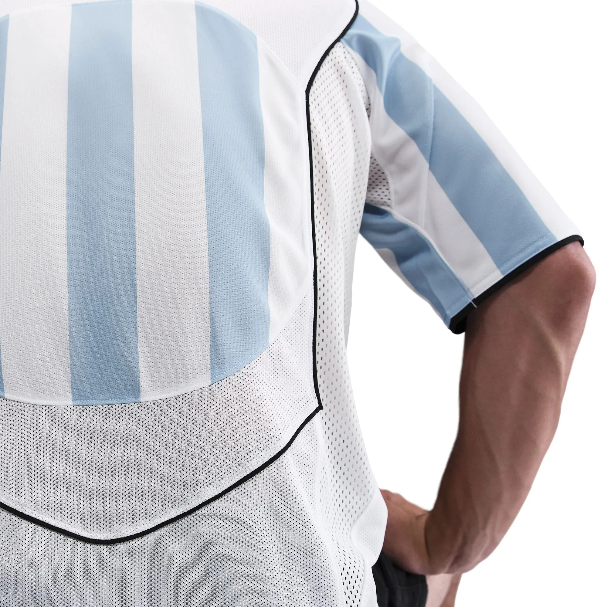 Nike Total 90 Soccer Jersey (Psychic Blue/White/Black/Black) Dense Fit LayeredConstruction