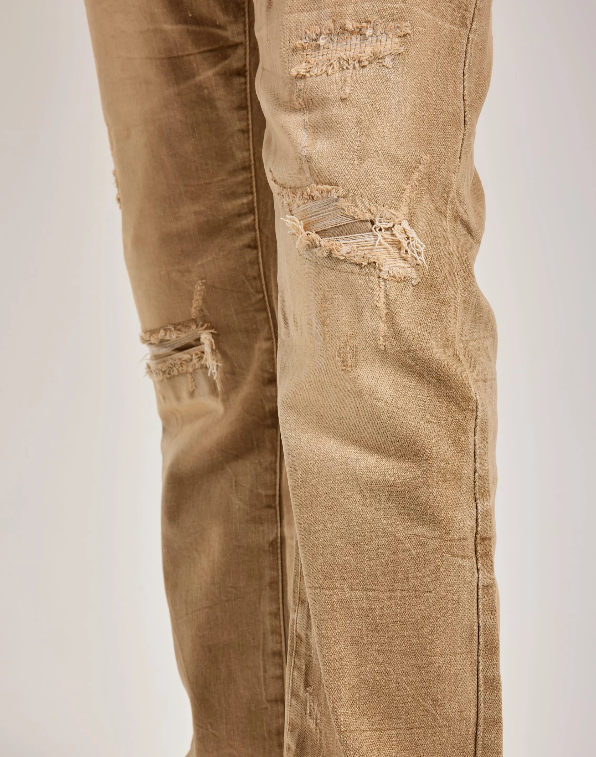 Stage Soul Smoke Rise Wave Effect Straight Denim Jeans