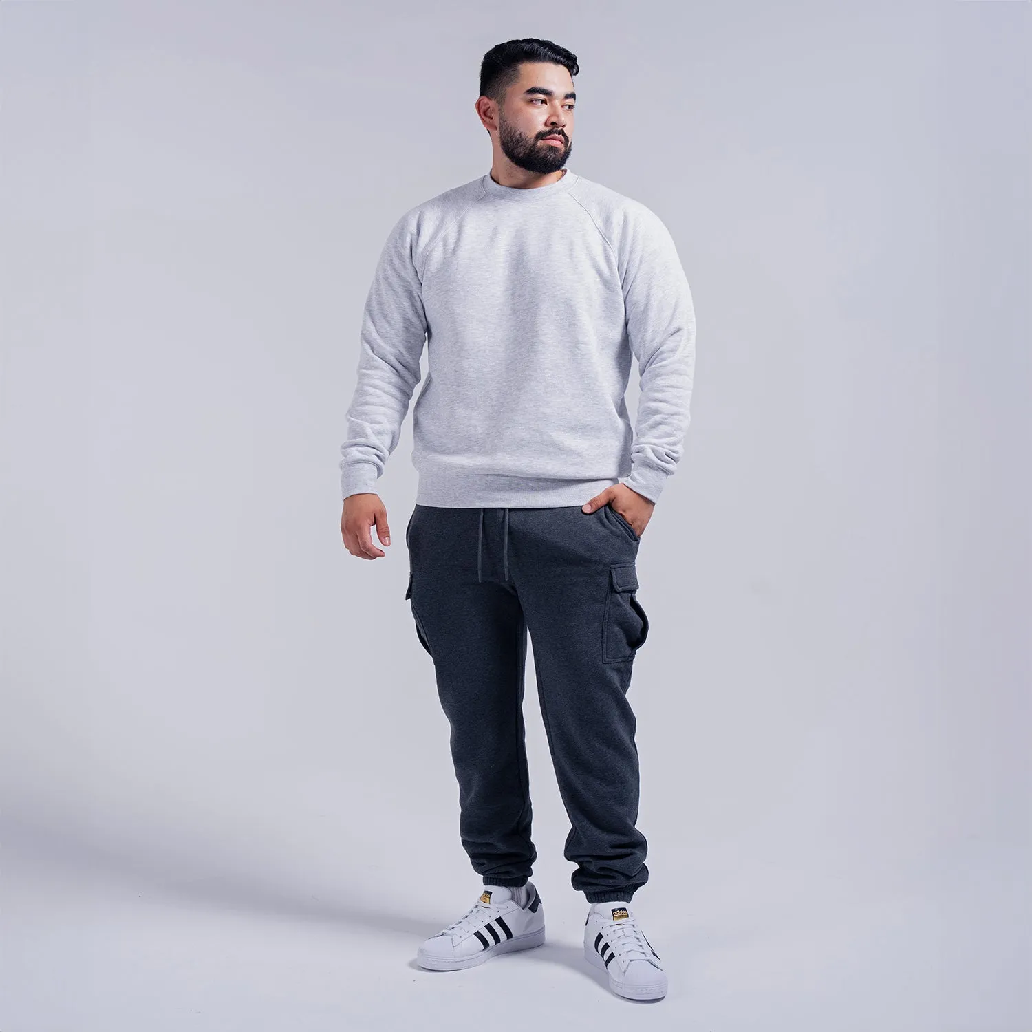 Classic Fleece Crew - Mens Minimal Mood Easy Wash