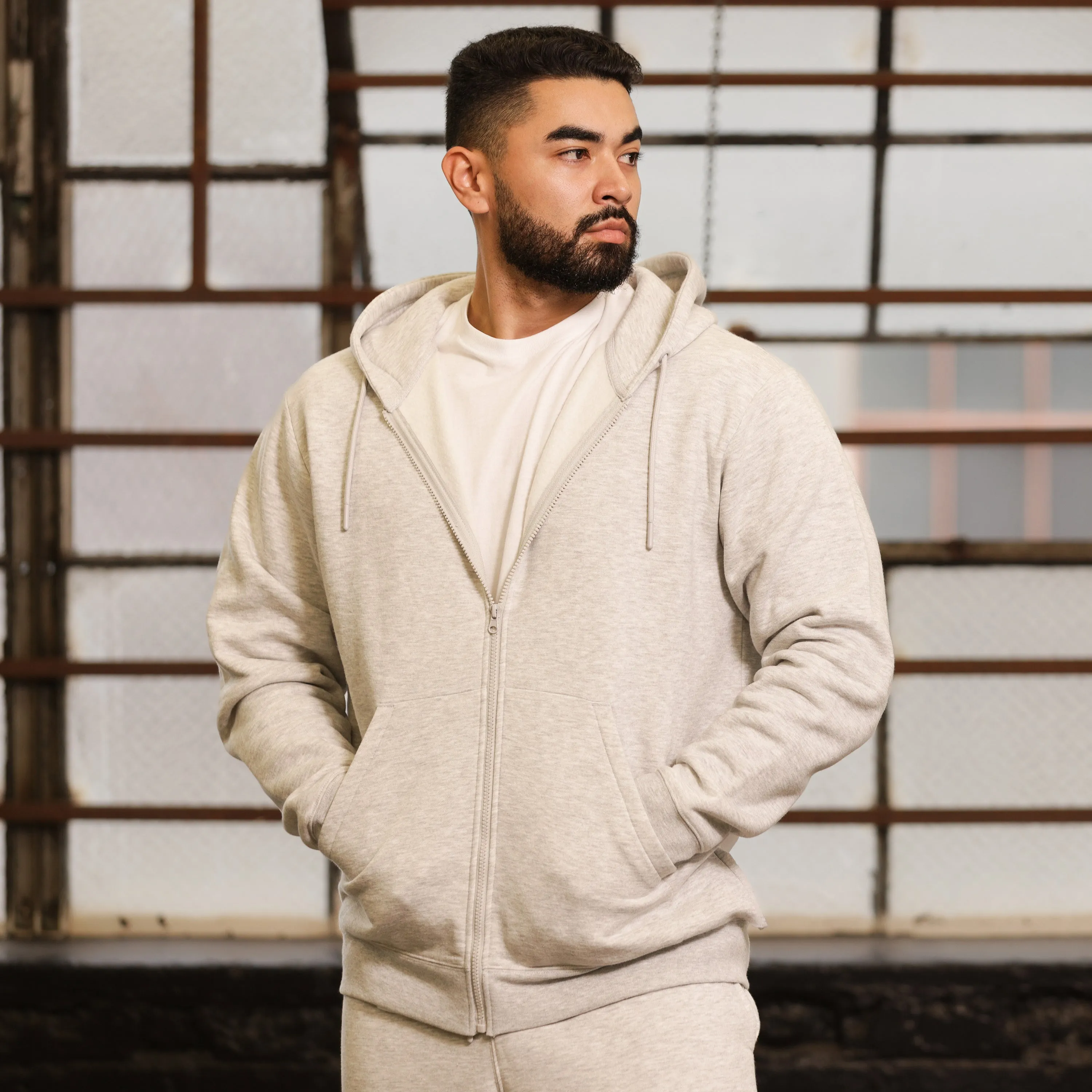 Classic Fleece FZ Hoody - Mens Antibacterial lining SoftLining
