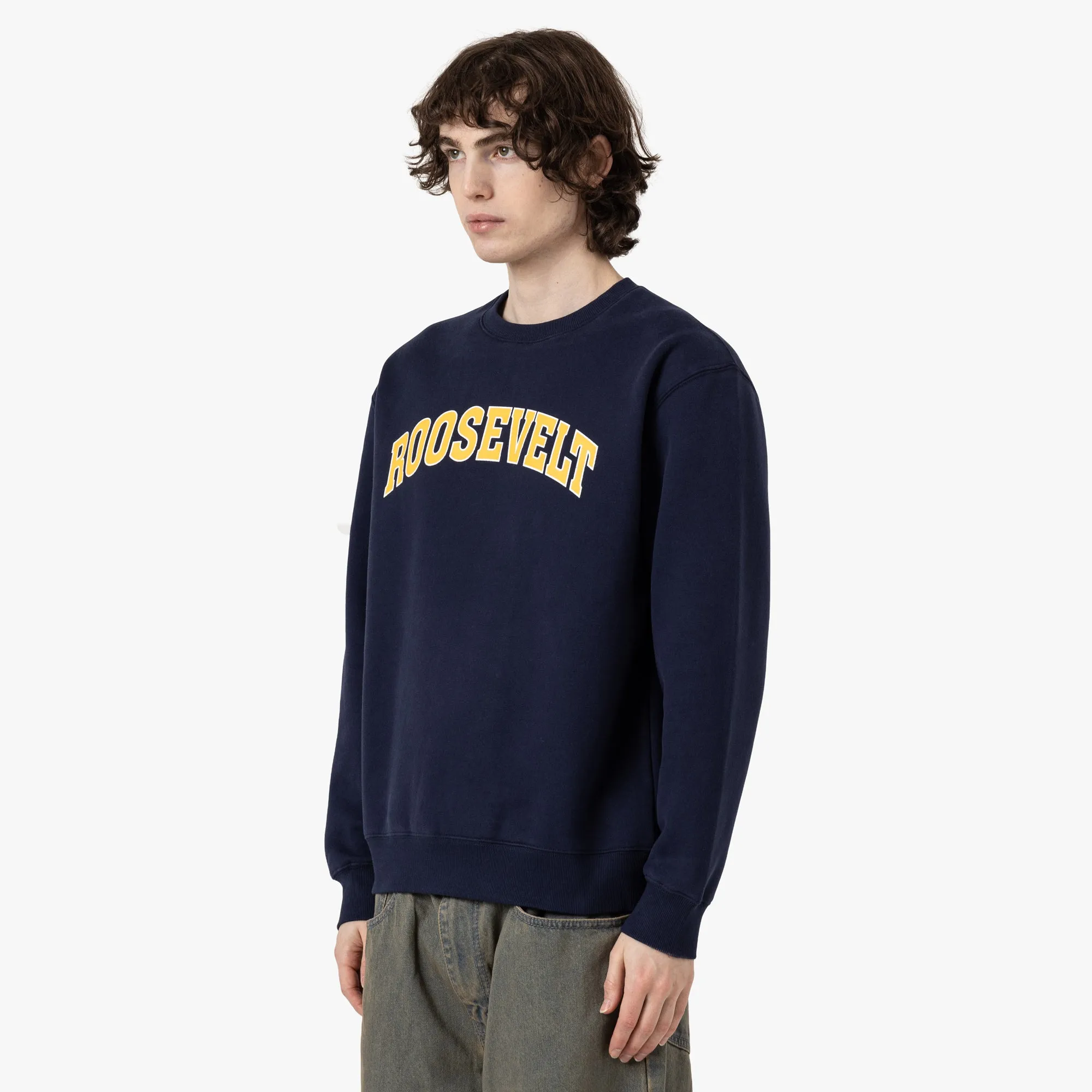 Backpacking Essential Metalwood Roosevelt Crewneck Sweatshirt / Navy