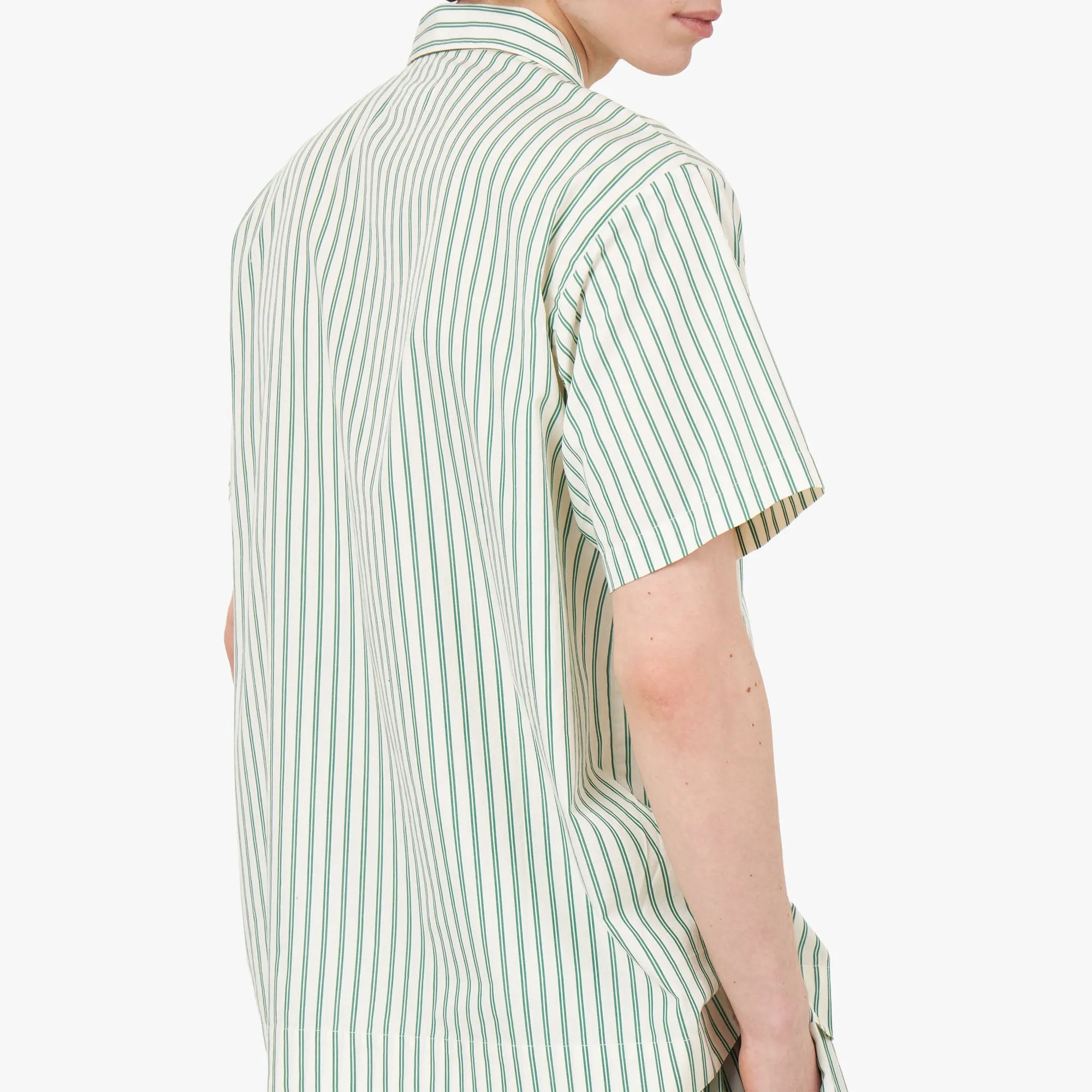 Tekla Poplin Short Sleeve Shirt / Clover Stripes ethical fashion Street Style