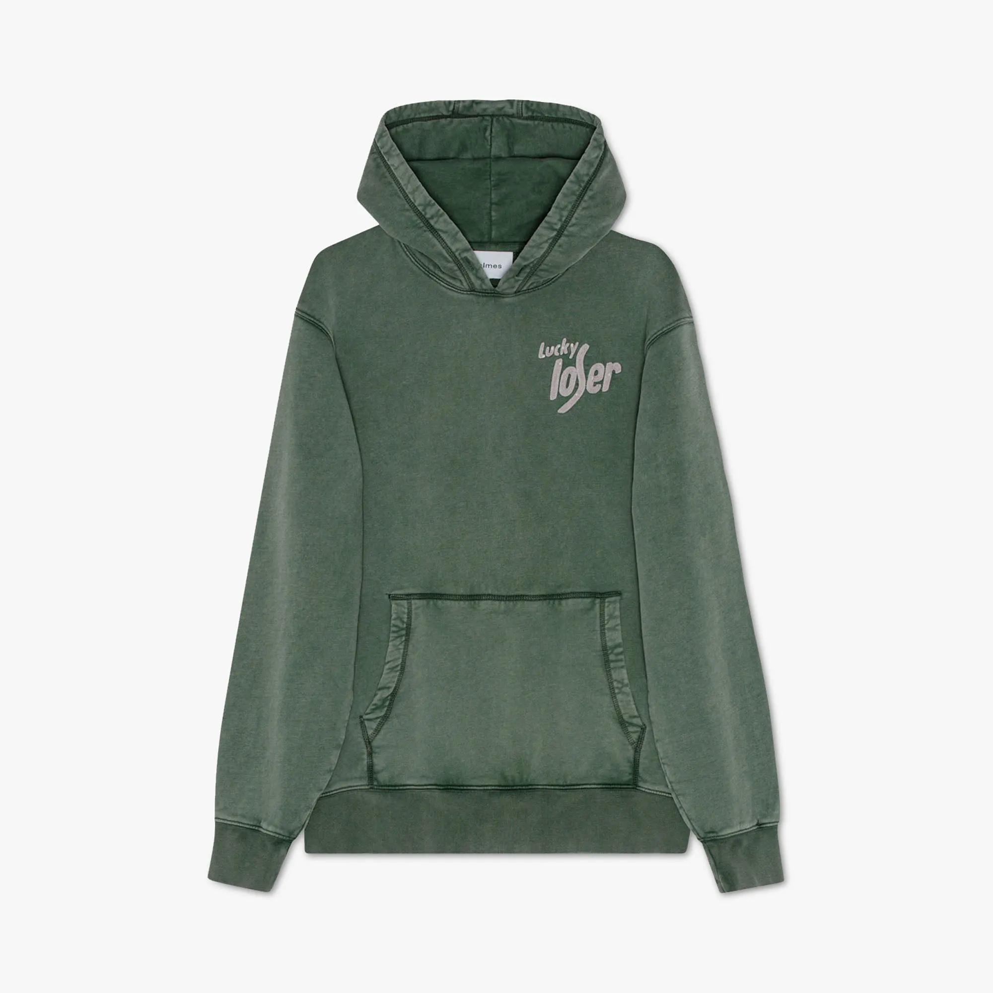 Palmes Lucky Pullover Hoodie / Dark Green Easy iron Minimalist Design