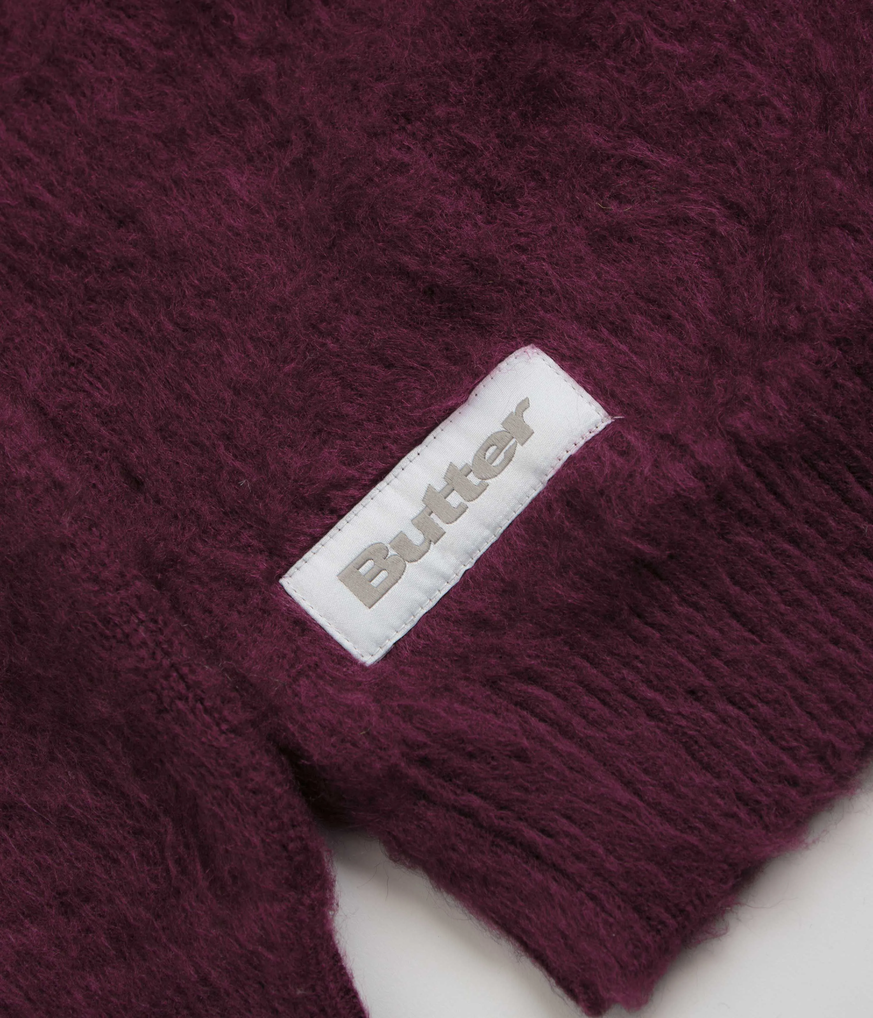 Ethical production Butter Goods Mohair Button Up Knitted Shirt - Port