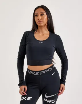 Nike Pro Dri-FIT Cropped Long-Sleeve Top Fine Weave