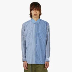 COMME des GAR?ONS SHIRT Striped Poplin Shape 5 / Blue hypoallergenic Sophisticated Style