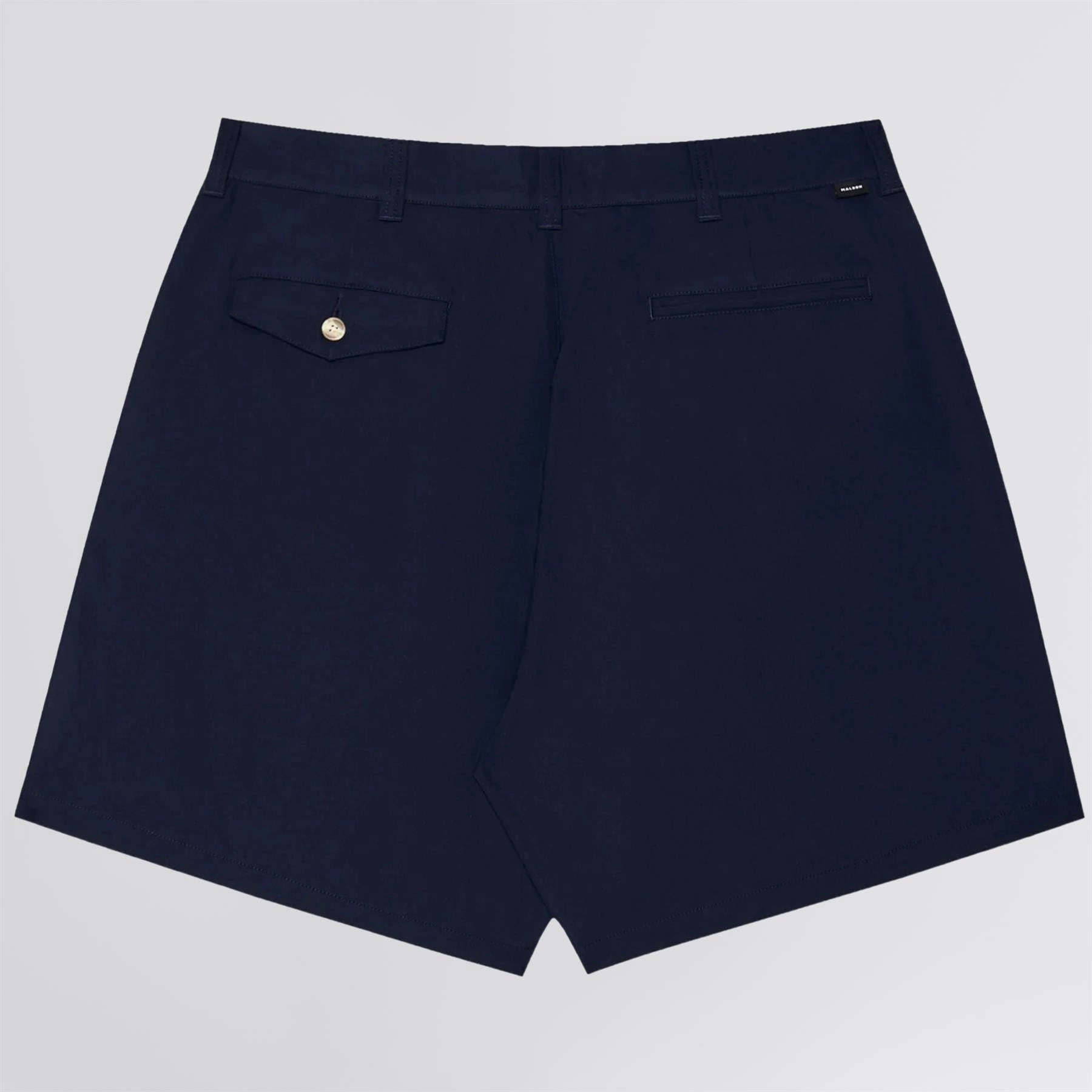 Stretch Fit Design Sweat Wicking Channels Classic Pleated Shorts Navy