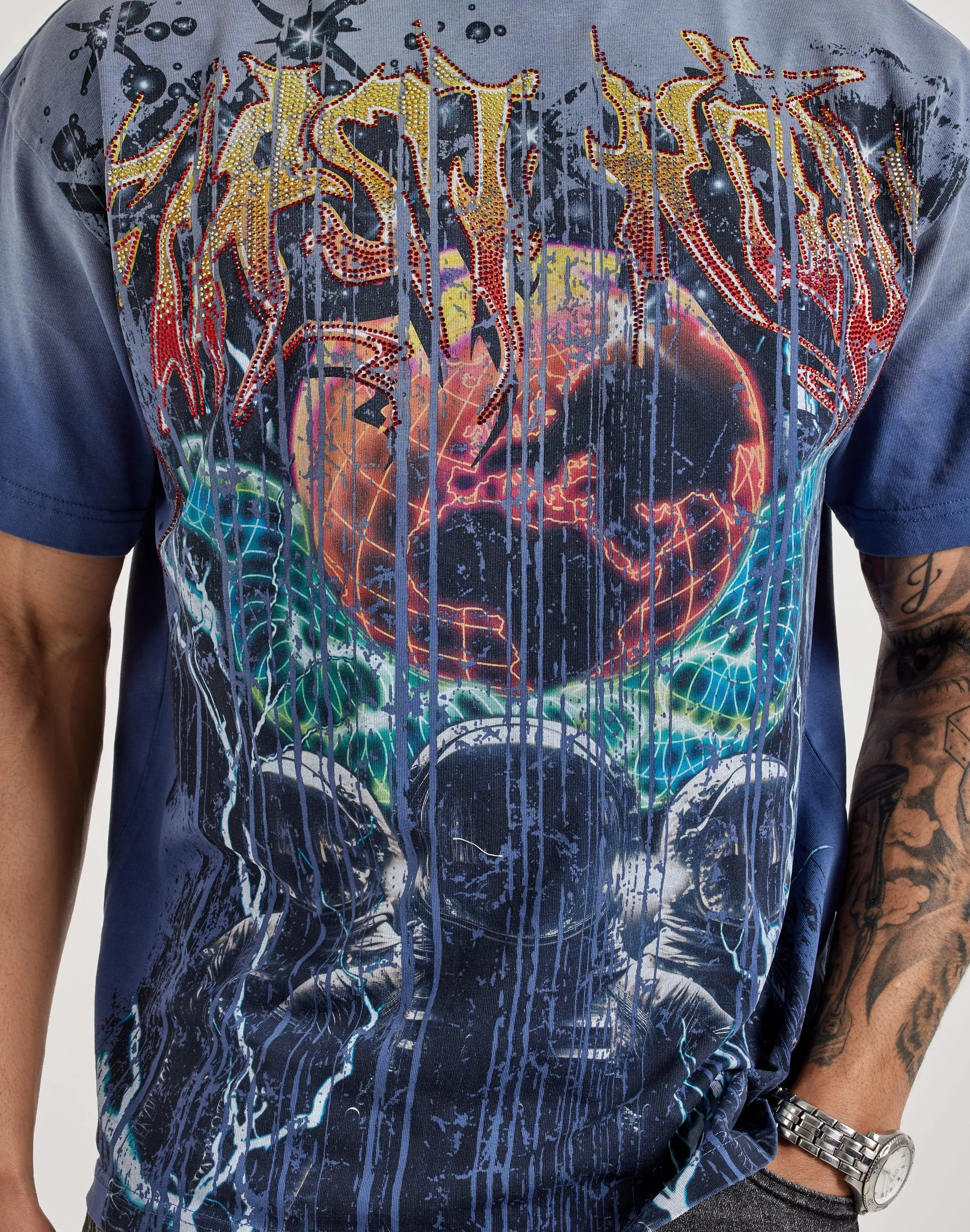 First Row DEPT Rhinestone Tee EasyAdjustment FormFitting Cut