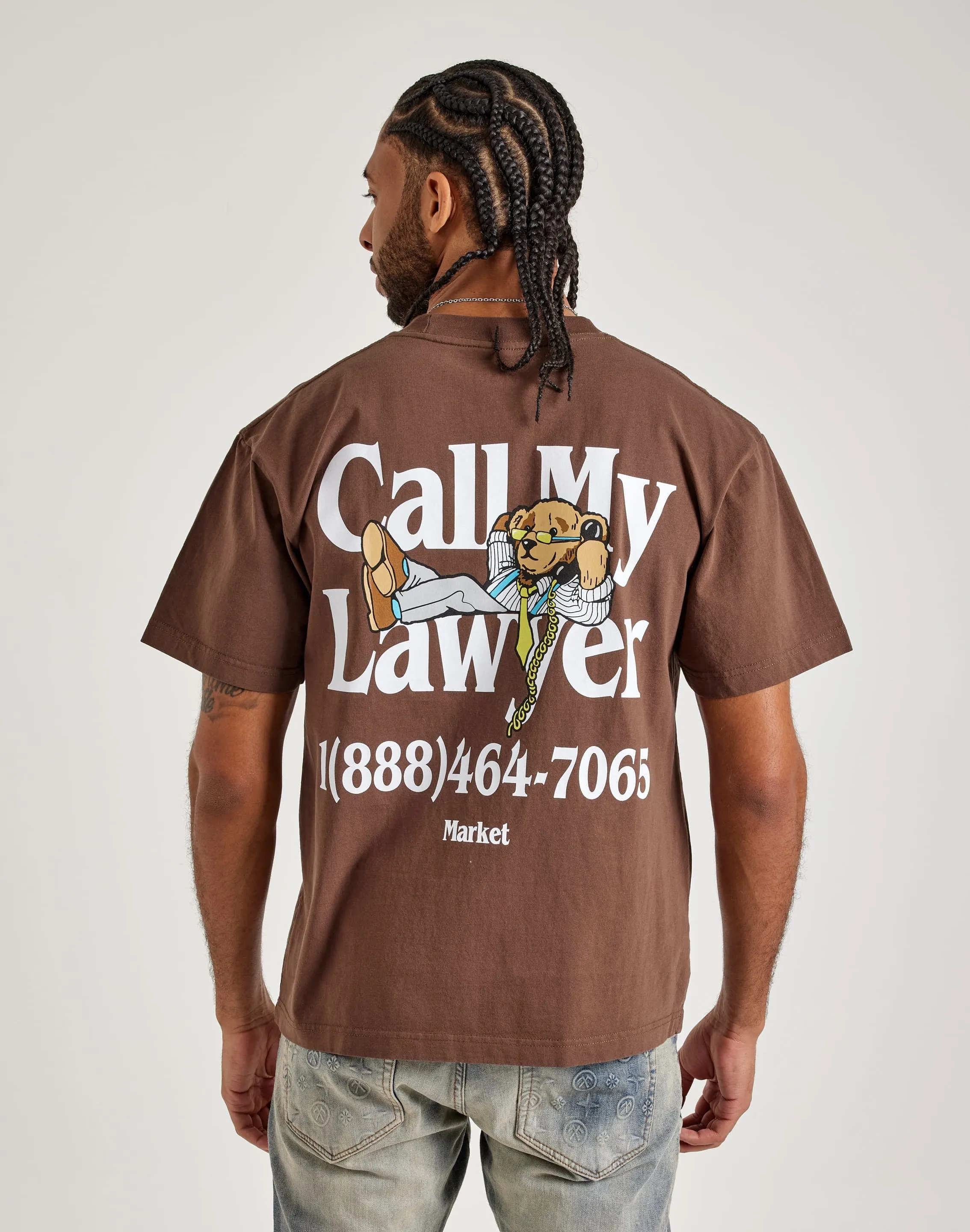 Market Call My Lawyer Bear Tee Machine Fit Utility Mode