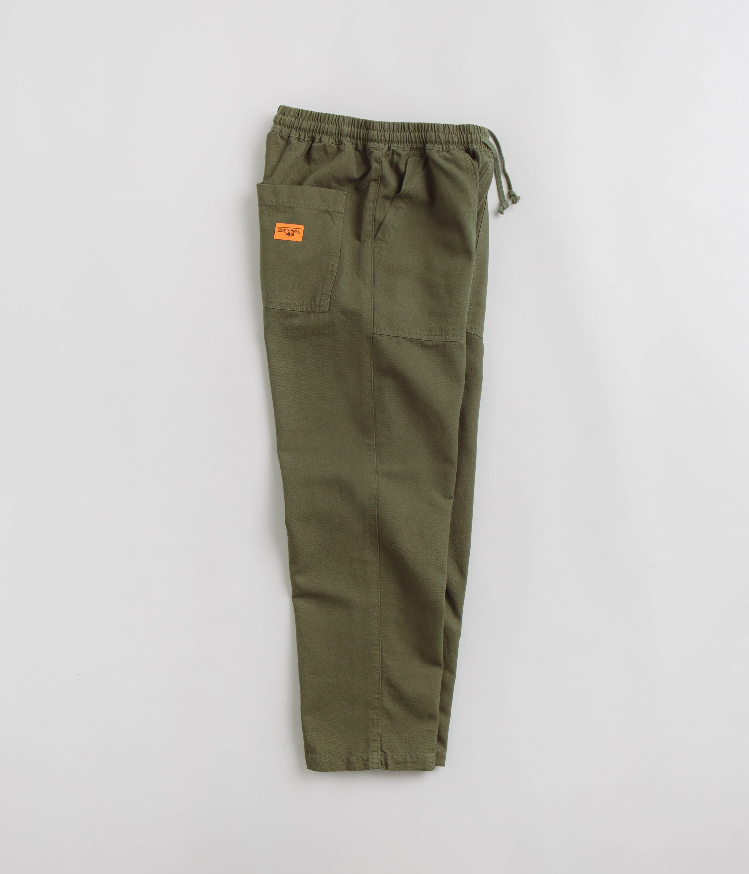 Flared bottom Work Comfort Service Works Classic Chef Pants - Olive