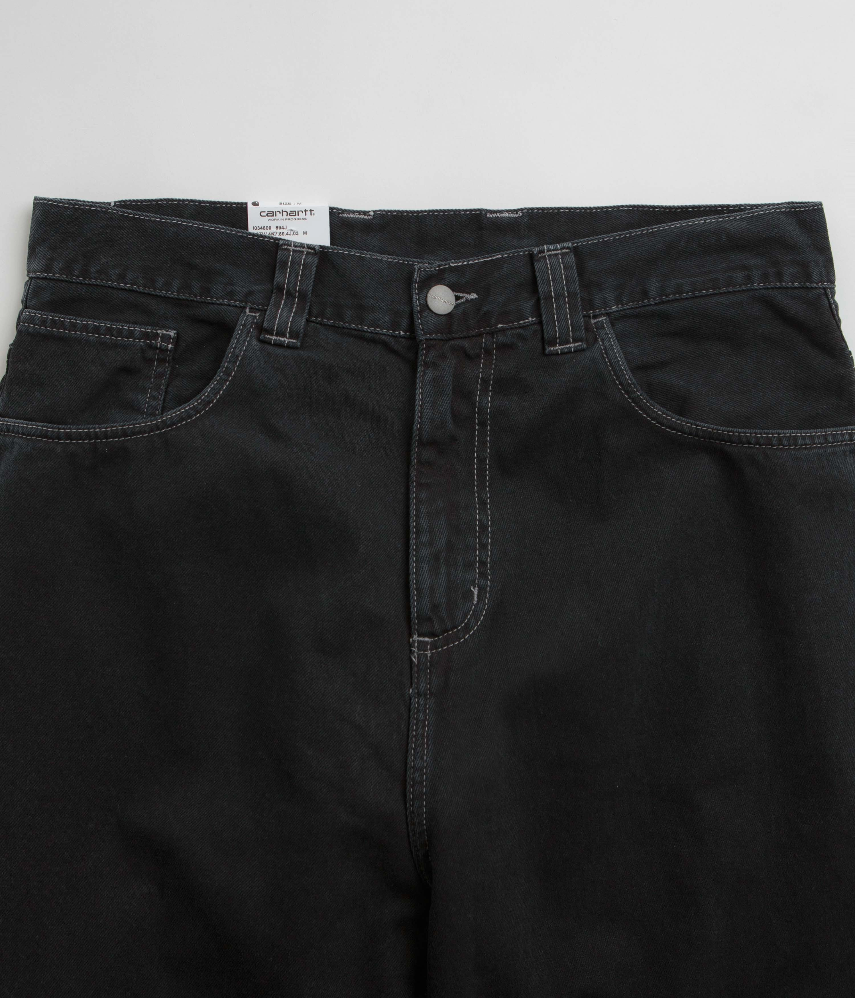 Carhartt Brandon Denim Pants - Black Stone Dyed WrinkleFreeFinish Boho chic