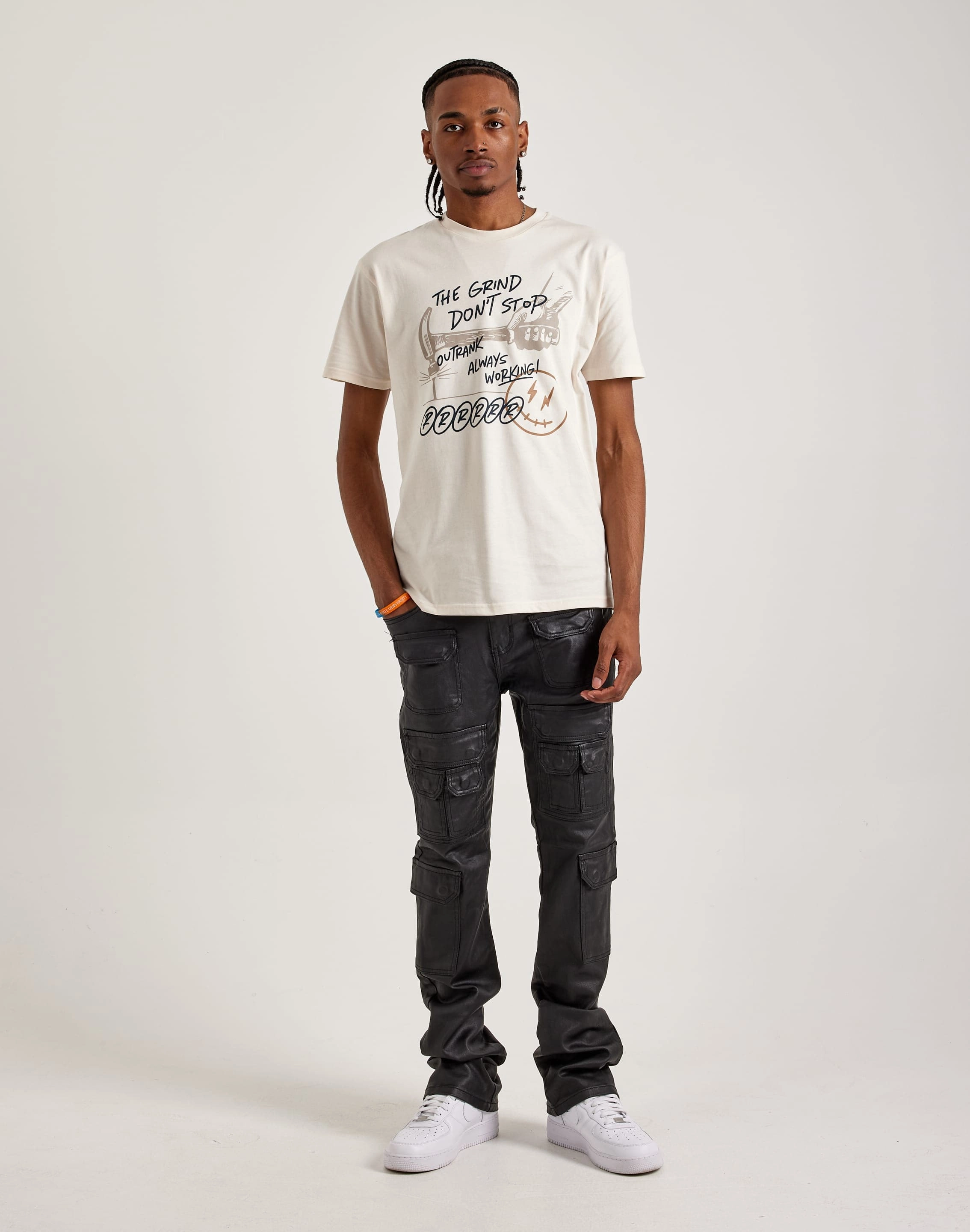 Layered Paneling Outrank The Grind Don't Stop Tee
