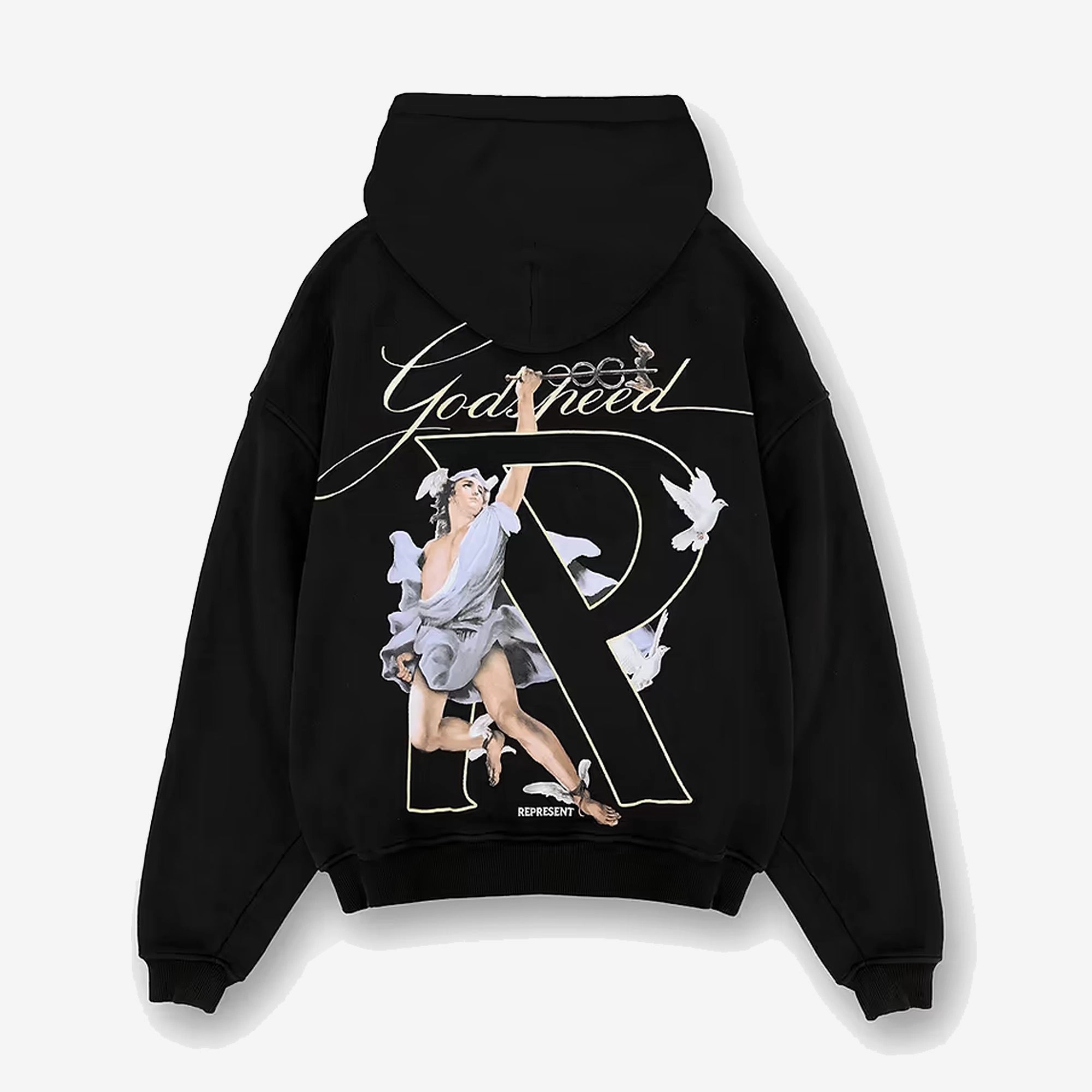 Represent | HERMES HOODIE { JET BLACK LowMaintenanceFabric