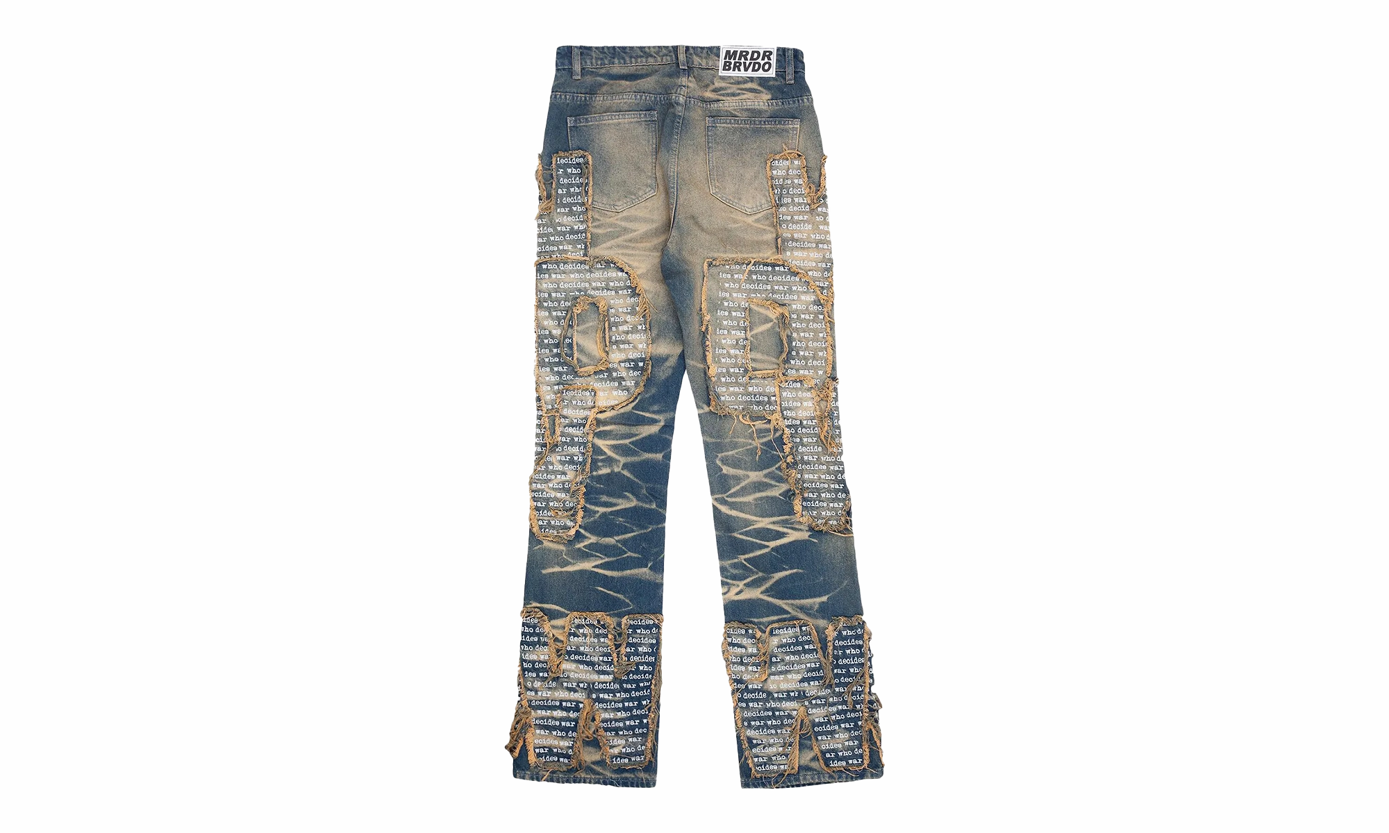 Daily Style Winter Warmth Durable WDW Overlay Denim Jeans "Blue"