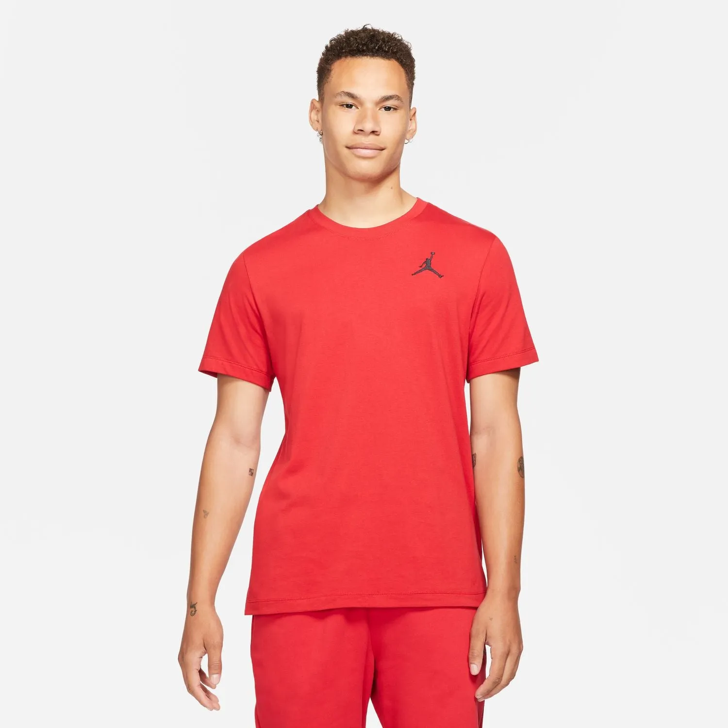 Antibacterial Treatment Adjustable Hem Embroidered SS Crew Tee - Mens