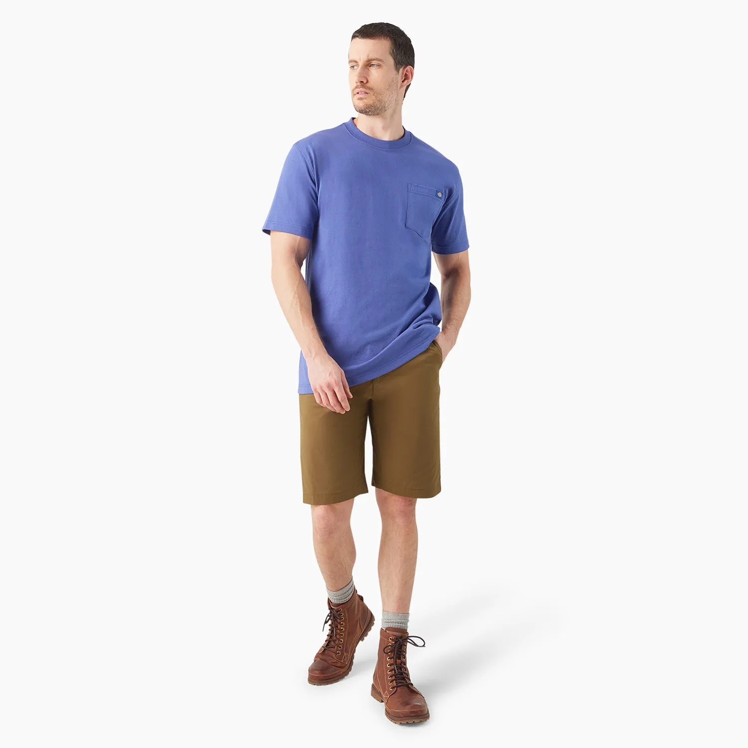 AdjustableWaistband StretchPaneling SS Heavyweight Pocket Tee - Mens